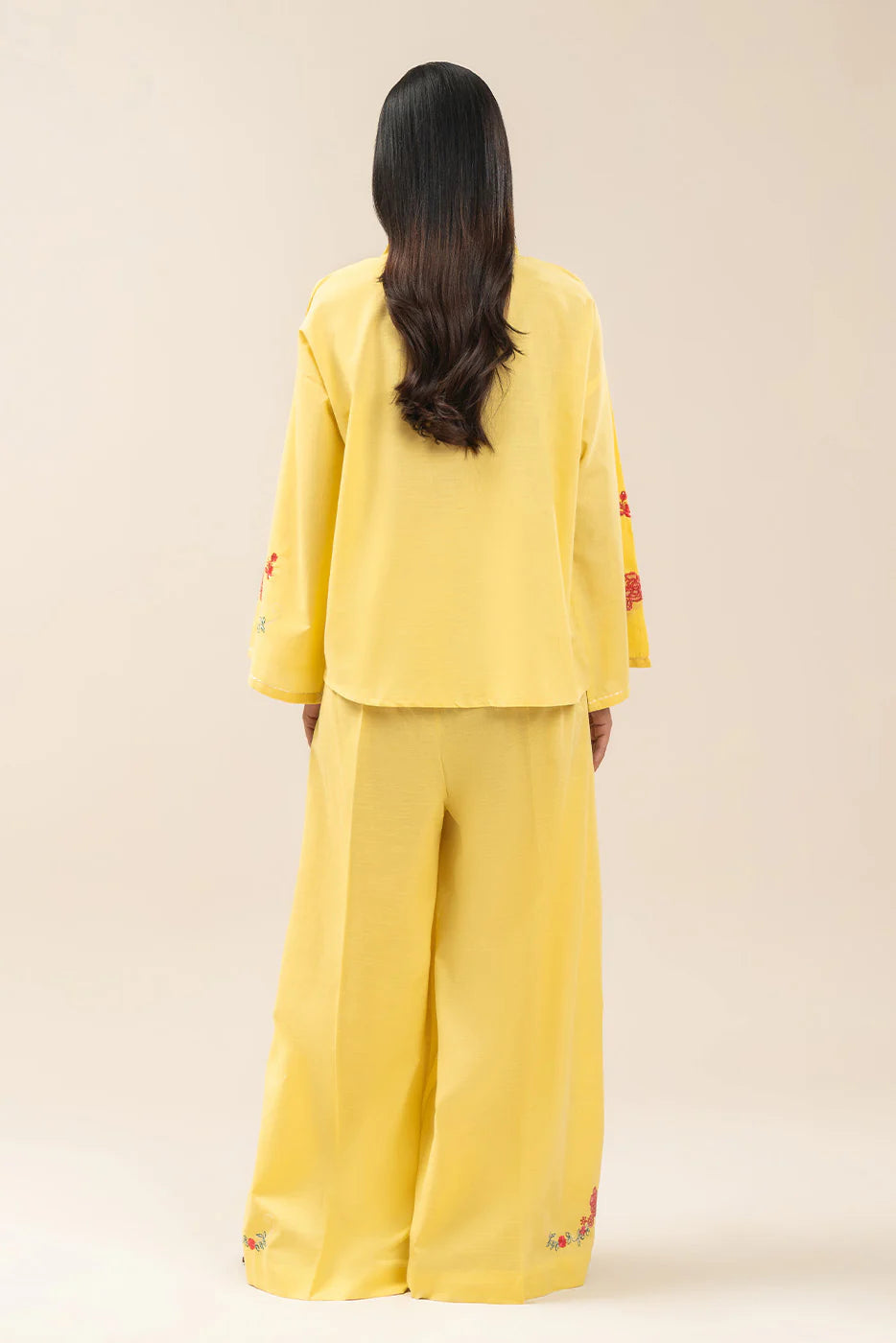 2 PIECE EMBROIDERED SLUB CO-ORD SET (FLOW)