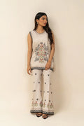 2 PIECE EMBROIDERED CHAMBRAY SUIT (FLOW)