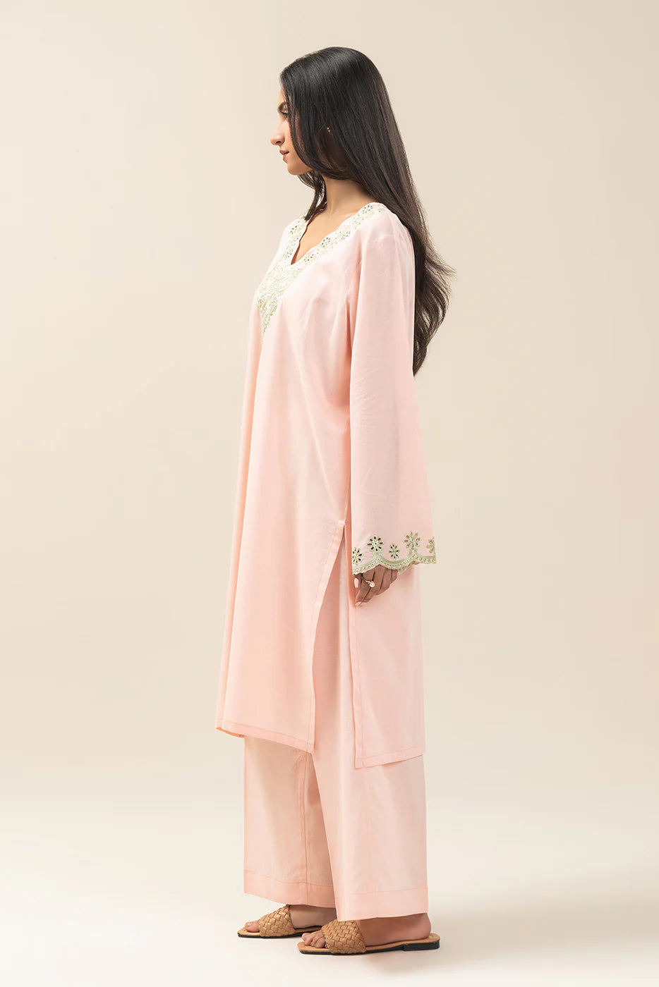 THE LAPT-PUN SUIT 2 PIECE EMBROIDERED NEON NEPS SUIT (PRET)